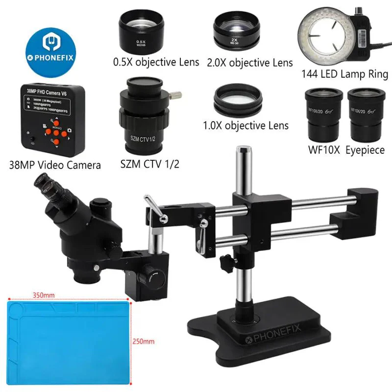 3.5X-90X Siyah Çift Kol Stereo - Stereo Trinocular Microscope Pcb incelemesi ve fiyatı